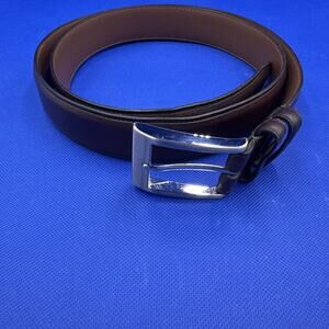 Allen Edmonds Belt Genuine Calf Leather Chili Brown Mens Size 44 #39507 Made USA
